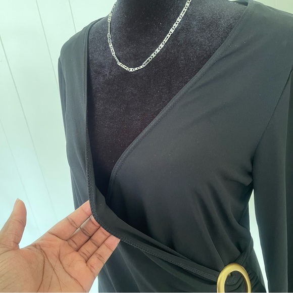 AB Studio black wrap top - Picture 5 of 8